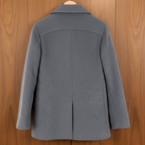 🖤 Calvin Klein Wool & Silk Blend Peacoat - Women (S) - Picture 3 of 7